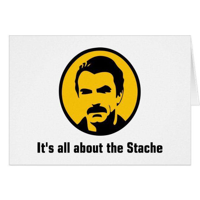 Cartão É toda sobre o Stache (Frente Horizontal)