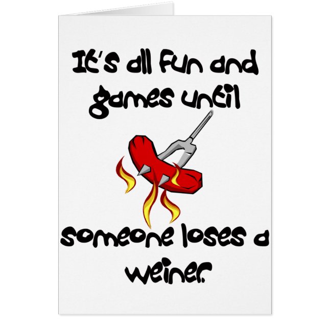 Cartão É todo o divertimento e os jogos até alguém perdem (Frente)