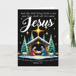 Cartão E Tu Chamarás o Seu Nome Jesus Natal Cristo