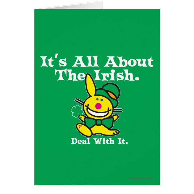 Cartão É tudo sobre os irlandeses (verde) (Frente)