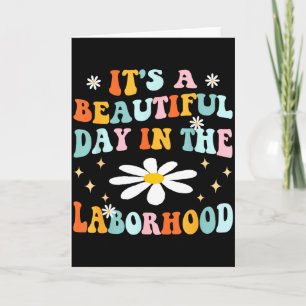 Cartão É Um Belo Dia No Laborhood Retro Trabalho D