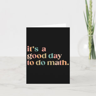 Cartão É Um Bom Dia Para Fazer Matemática De Volta Ao Pro
