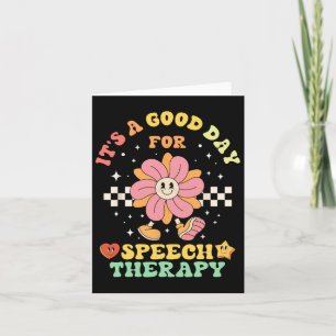 Cartão É um bom dia para o psicólogo de fala por terapia