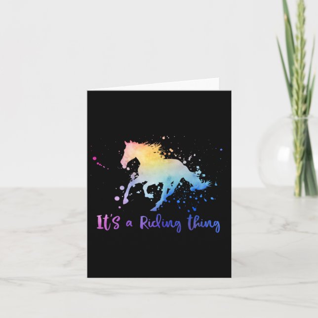 Cartão É um Cavaleiro Cavaleiro Equestre Equestre (Frente)