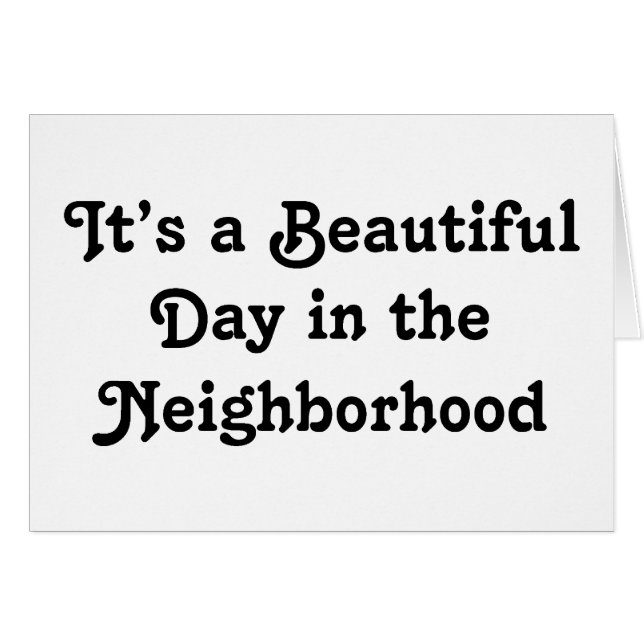 Cartão É um dia bonito (Frente Horizontal)