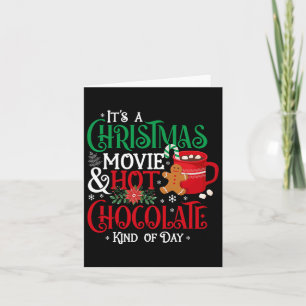 Cartão É um filme de Natal & Chocolate Quente Tipo de