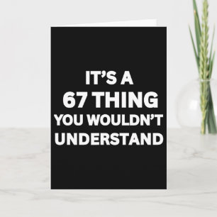 Cartão É Uma Coisa de 67 Que Você Não Entenderia 