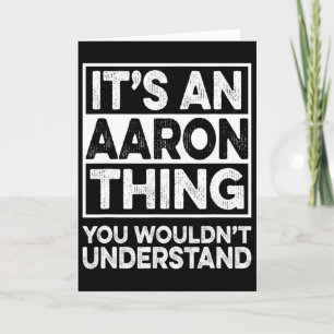 Cartão É Uma Coisa De Aaron Que Você Não Iria Entender Aa