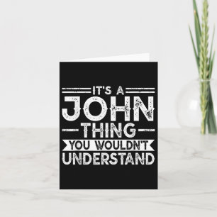 Cartão É Uma Coisa De John Que Você Não Entenderia O Nam 