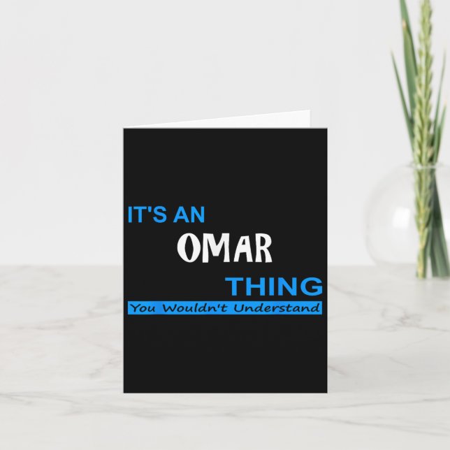 Cartão É Uma Coisa Omar, Você Não Entenderia (Frente)