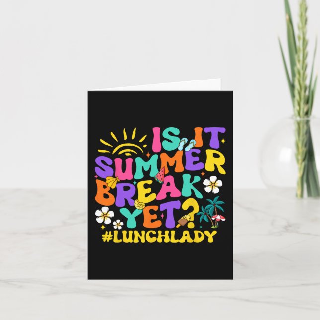 Cartão É Uma Dama De Almoço No Último Dia Da Escola (Frente)