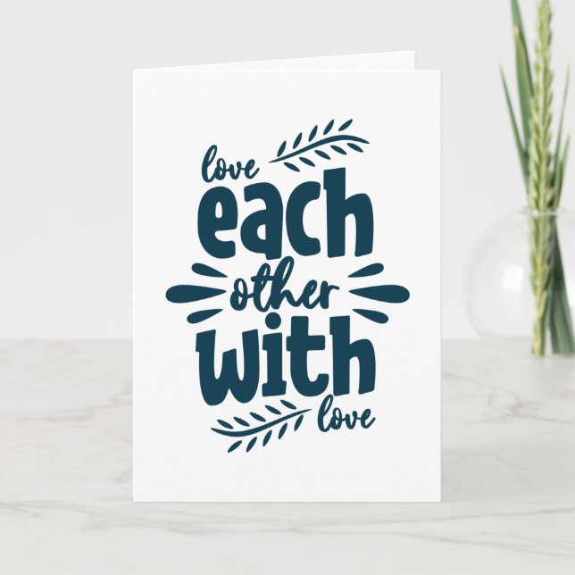 Cartão Each Other With Love (Frente)