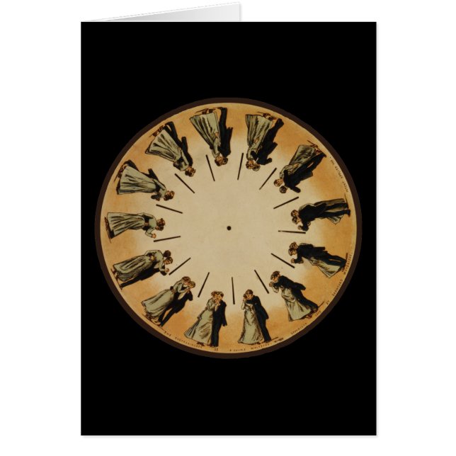 Cartão Eadweard Muybridge Phenakistoscope (Frente)