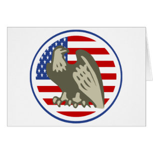 Cartão Eagle American Flag