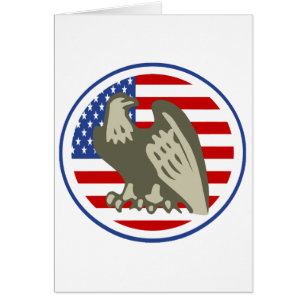 Cartão Eagle American Flag