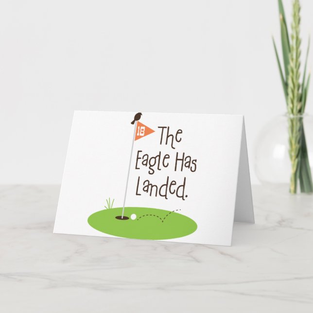 Cartão Eagle Has Landed, Golf Scene (Frente)