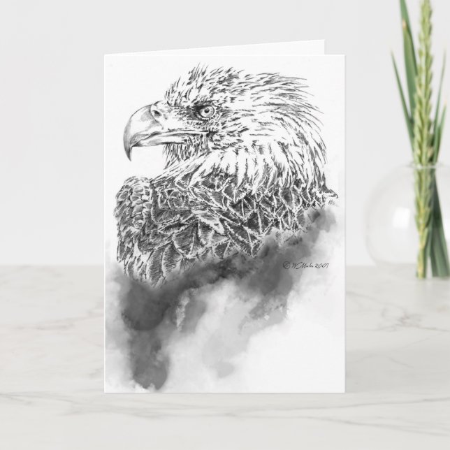 Cartão Eagle Illustration Greeting Card (Frente)