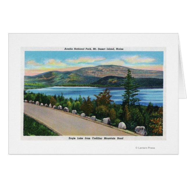 Cartão Eagle Lake View a partir do Cadillac Mt Road (Frente Horizontal)
