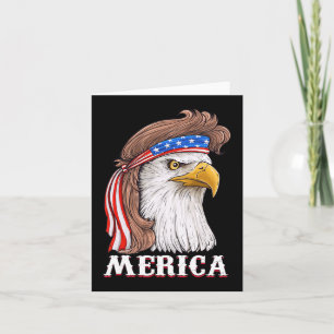 Cartão Eagle Mullet 4 de julho EUA Flag Merica