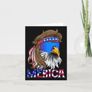 Cartão Eagle Mullet Pulga Merica 4 De Julho Americano