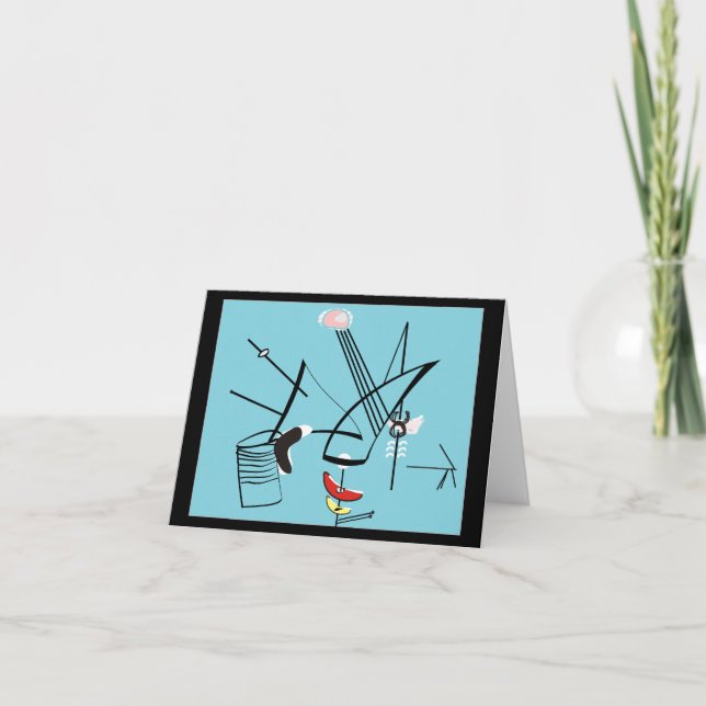 Cartão Eames Era Art Style Notects "Bolhas Desconectadas (Frente)