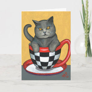 CARTÃO EARL CINZA CAT TEA