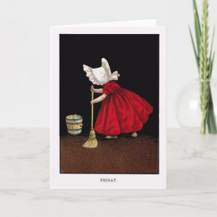 Cartão Early 1900's Friday Sunbonnet Sue Greeting Card