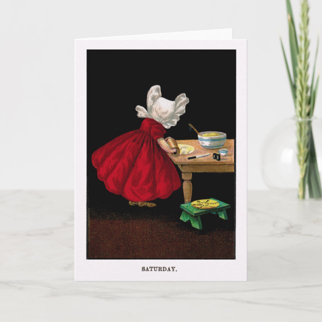 Cartão Early 1900s Saturday Sunbonnet Sue (Frente)