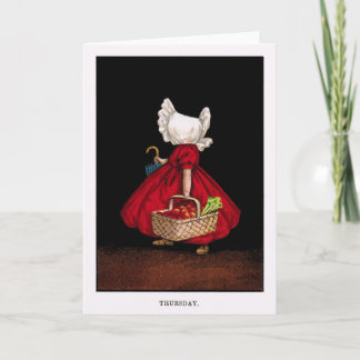 Cartão Early 1900's Thursday Sunbonnet Sue Greeting Card