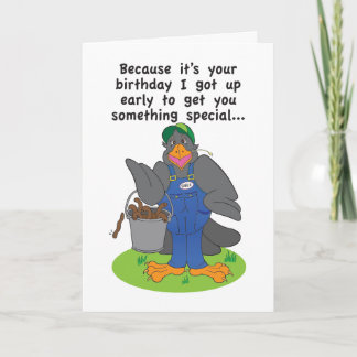 Cartão Early Bird Humorous Birthday Card