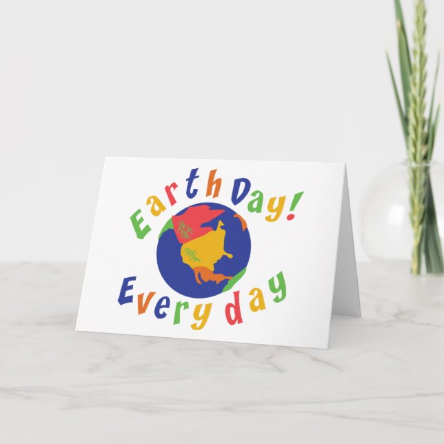 Cartão Earth Day Everyday (Frente)