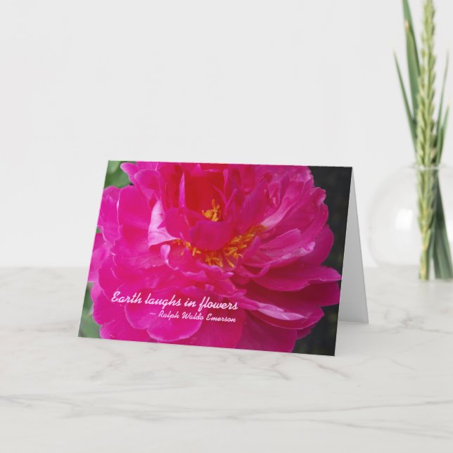 Cartão Earth laughs in flowers Notecard (Frente)
