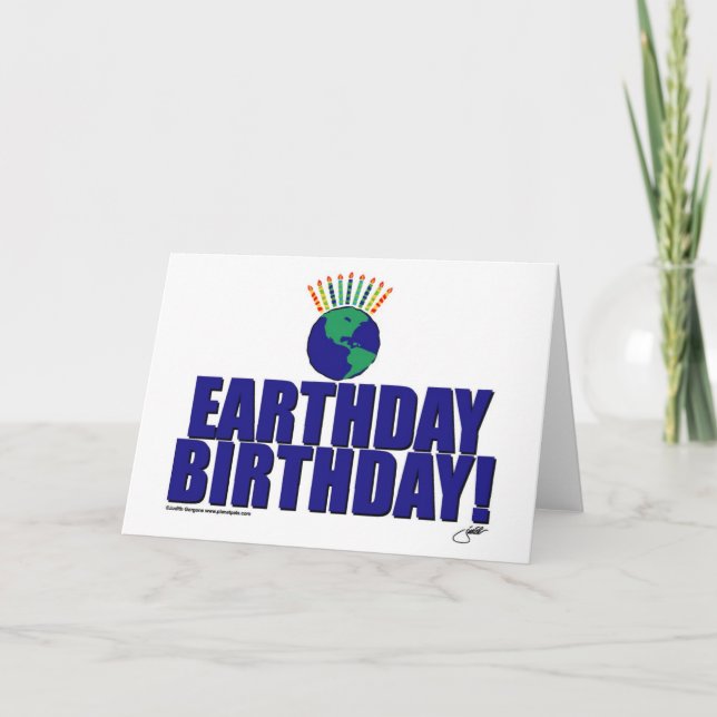 Cartão Earthday Birthday (Frente)