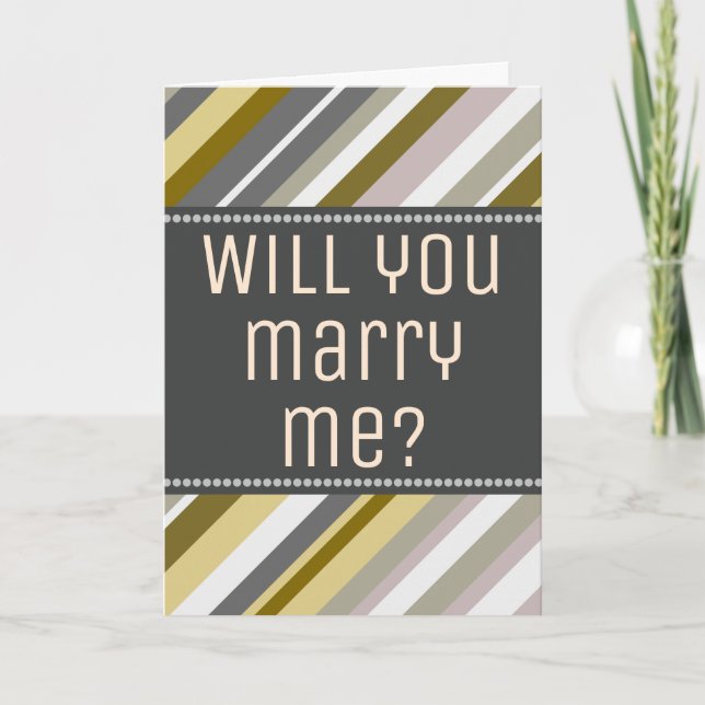 Cartão Earthy, Rustic "Will you marry me?" Card (Frente)