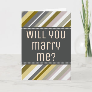 Cartão Earthy, Rustic "Will you marry me?" Card
