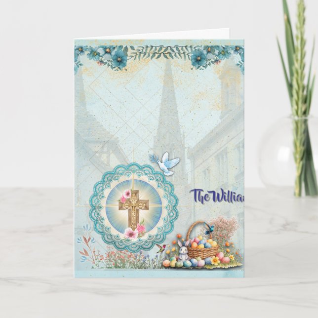 Cartão - Easter Brunch & Egg Hunt Card – Personalized (Frente)