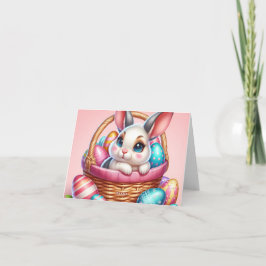 Cartão Easter bunny chocolate egg