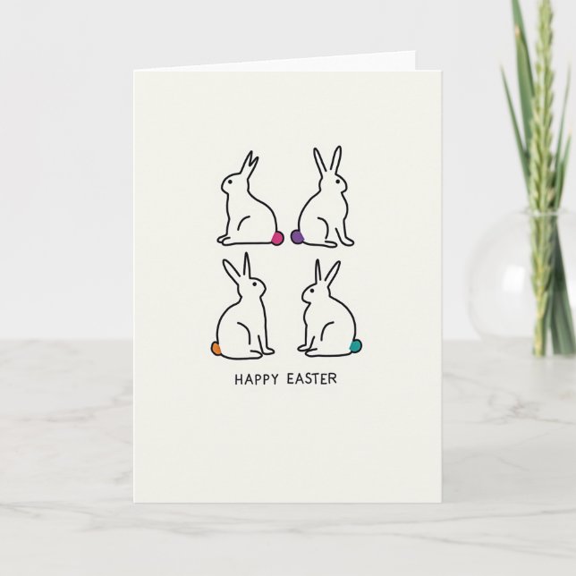 Cartão Easter Circle Tail Art Card (Frente)