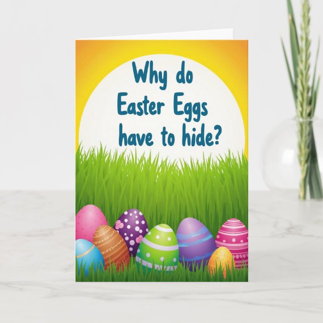 Cartão Easter Egg Hide Seek Query Card (Frente)