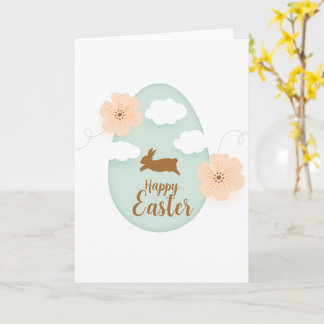 Cartão Easter Greeting Card with Bunny Illustration