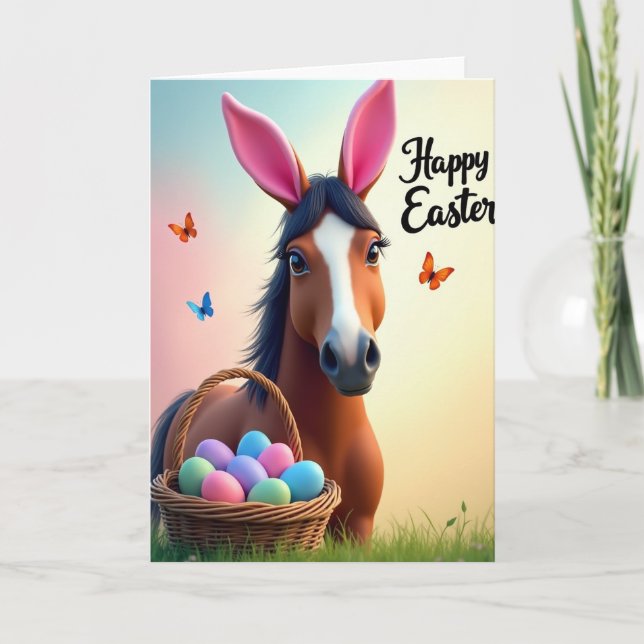 Cartão Easter Horse Celebration Card (Frente)