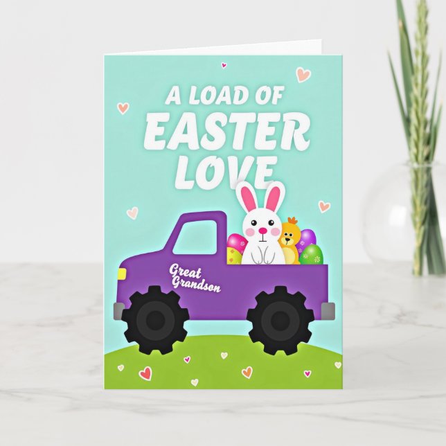 Cartão Easter Love Grandson Truck Card (Frente)