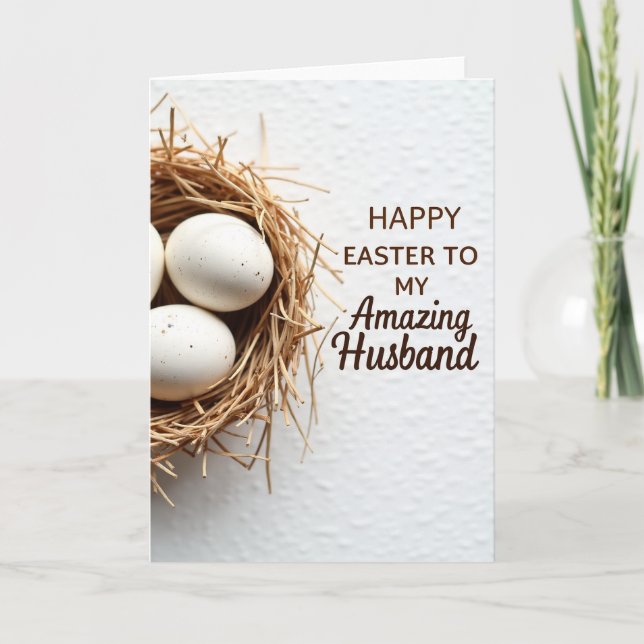 Cartão Easter Wishes Husband Card (Frente)