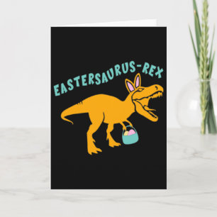Cartão Eastersaurus Presente de Dinossauro de Páscoa para