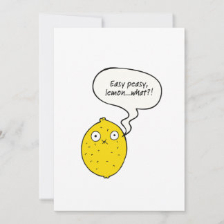 Cartão Easy Peasy Lemon What?! Greeting Card