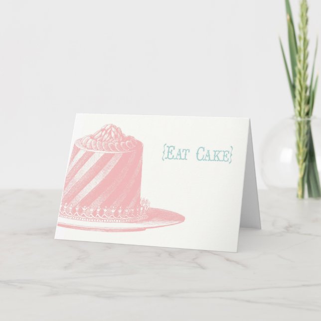 Cartão Eat Cake Birthday Card (Frente)