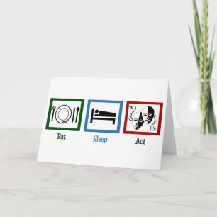 Cartão Eat Sleep Act