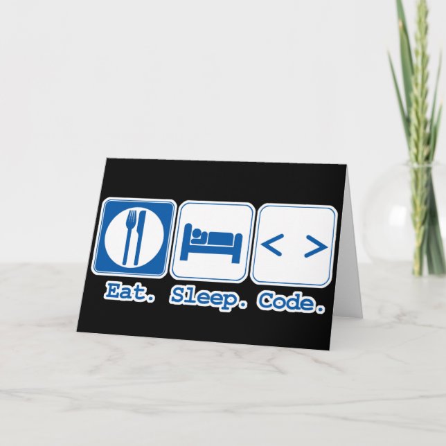 Cartão eat sleep code (html) (Frente)