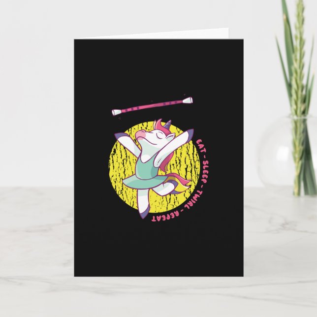 Cartão Eat sleep twirl (Frente)