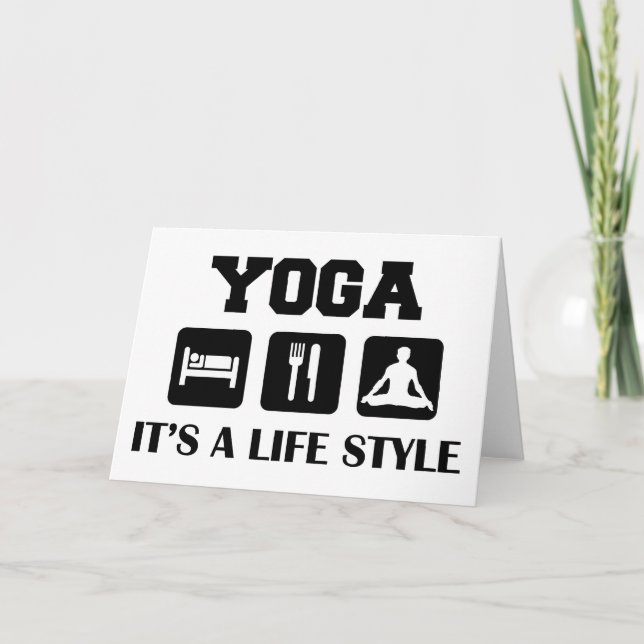 Cartão Eat Sleep Yoga (Frente)